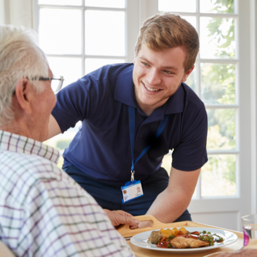 doctor laughing with the patient